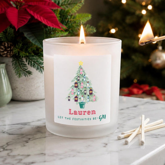 Personalised Gin Christmas Candle, Funny Gift for Gin Lovers - The Word Shack