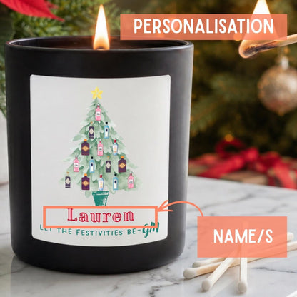 Personalised Gin Christmas Candle, Funny Gift for Gin Lovers - The Word Shack