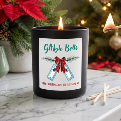 Personalised Gin Christmas Candle, Funny GINgle Bells Gift - The Word Shack