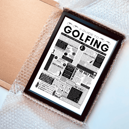 Personalised Golf Facts Print – Custom Wall Art for Golfers - The Word Shack
