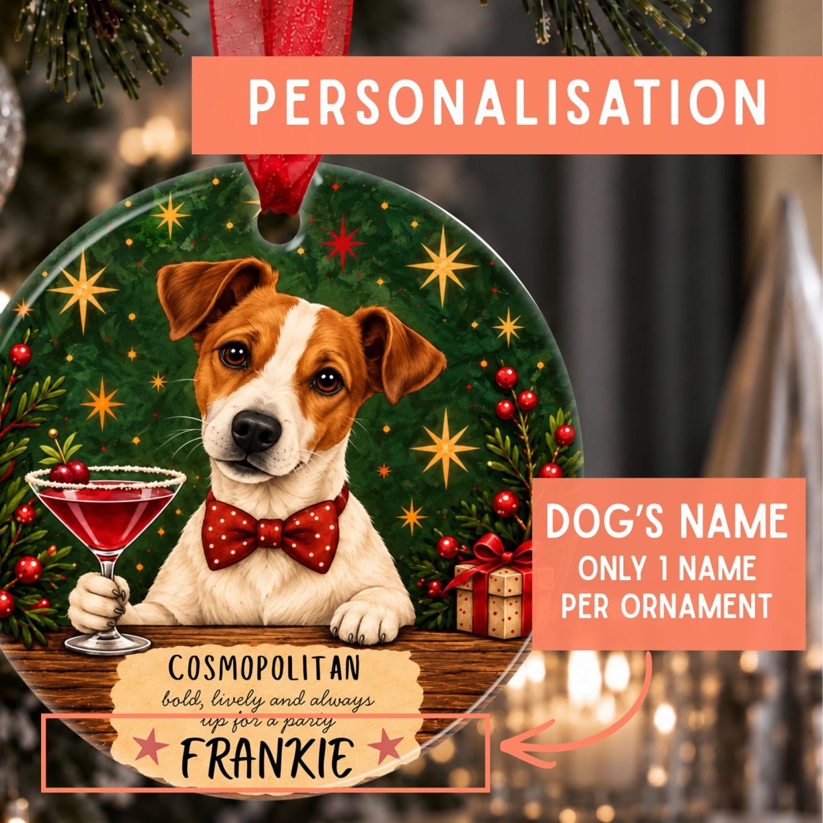 Personalised Jack Russell Christmas Ornament - The Word Shack