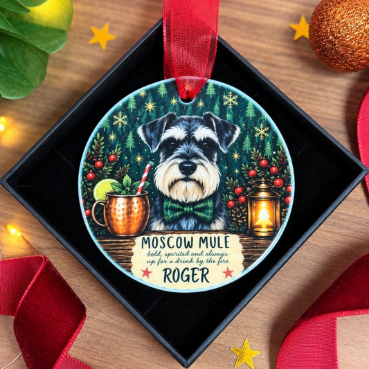 Personalised Schnauzer Christmas Bauble, Schnauzer Lover Gift - The Word Shack