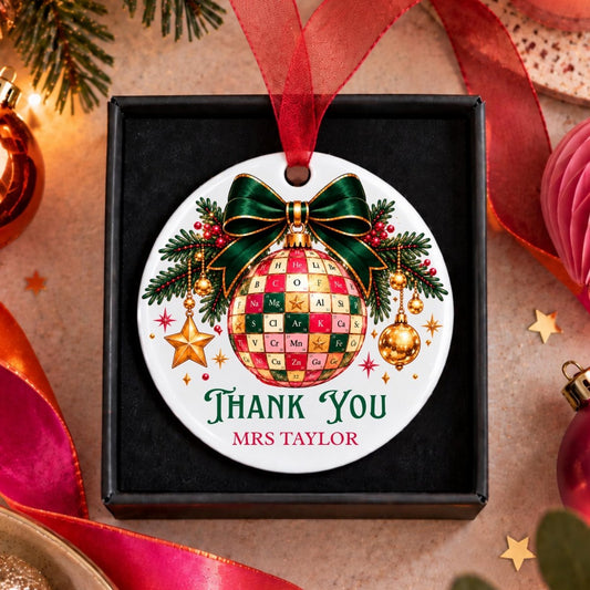 Personalised Science Teacher Christmas Bauble, Thank You Gift - The Word Shack
