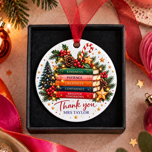 Personalised Teacher Christmas Bauble, Thank You Teacher Gift - The Word Shack