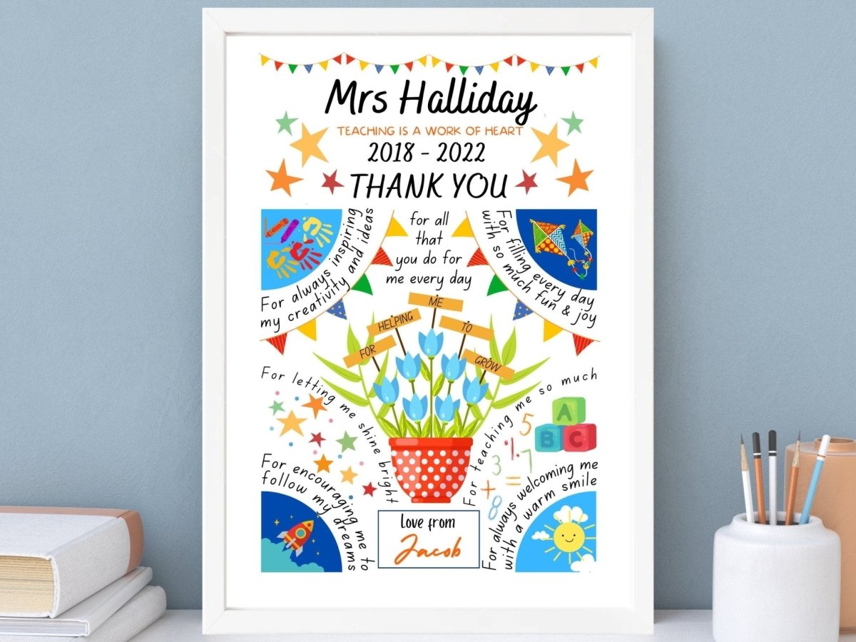 Personalised Thank You Teacher Gift | End of term present - The Word Shack