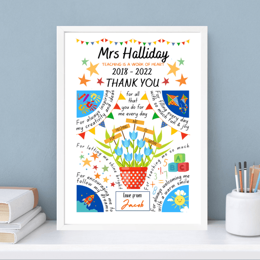 Personalised Thank You Teacher Gift | End of term present - The Word Shack