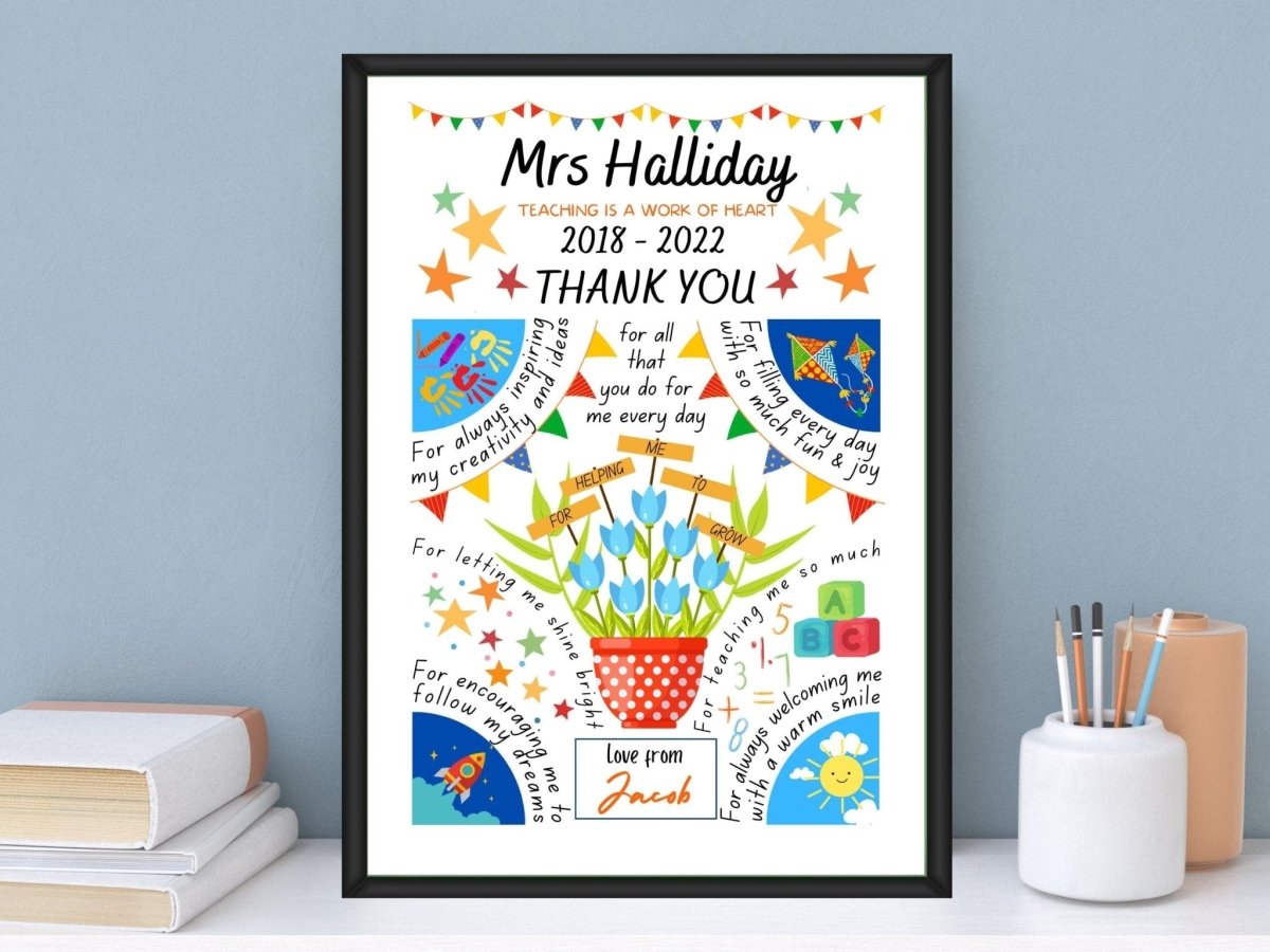 Personalised Thank You Teacher Gift | End of term present - The Word Shack
