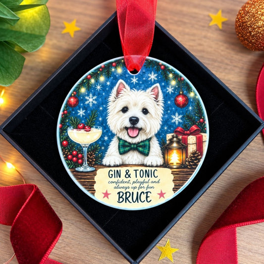 Personalised Westie Christmas Ornament For Dog Lovers - The Word Shack