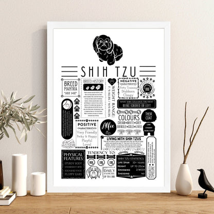 Shih Tzu Personalised Fact Print - The Word Shack