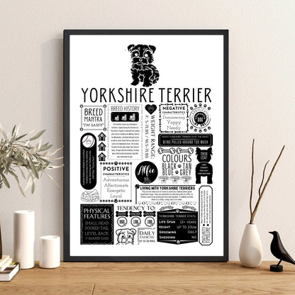 Yorkshire Terrier Personalised Fact Print - The Word Shack